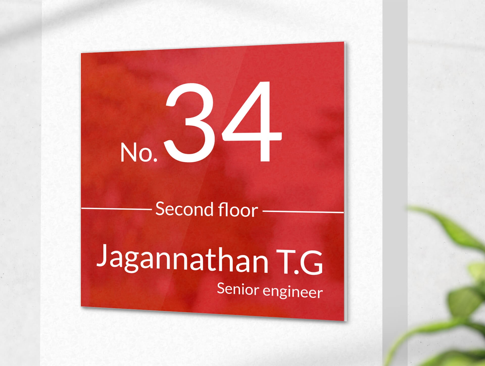 Buy Custom Square Name Plates Online In India Printo.in