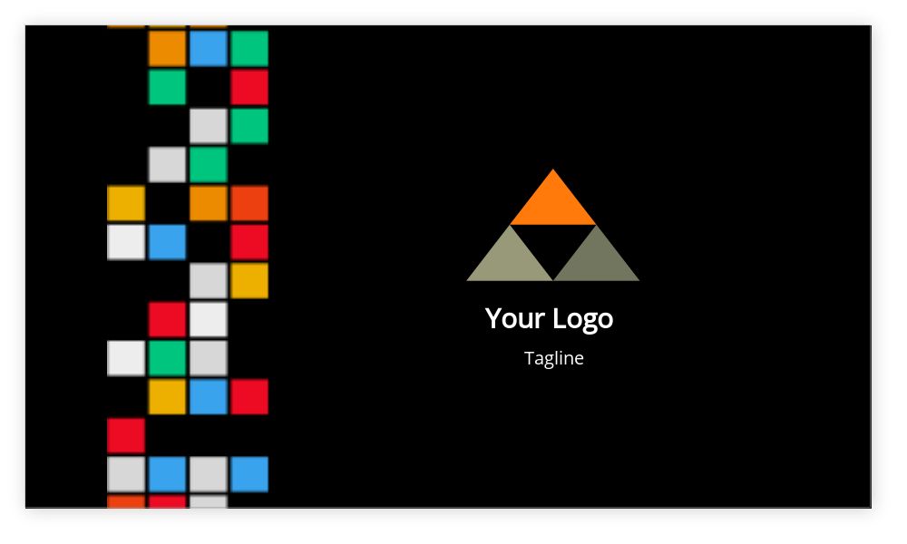 Rectangle Business Card Template Landscape 