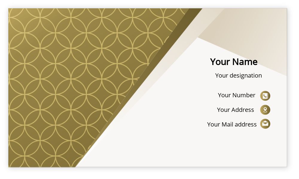 Rectangle Business Card Template Landscape 
