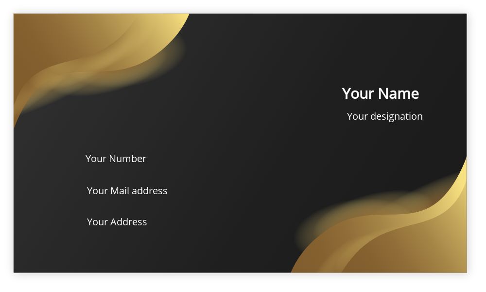 Rectangle Business Card Template Landscape 