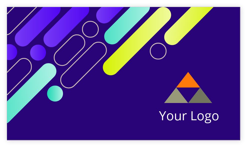 Rectangle Business Card Template Landscape 