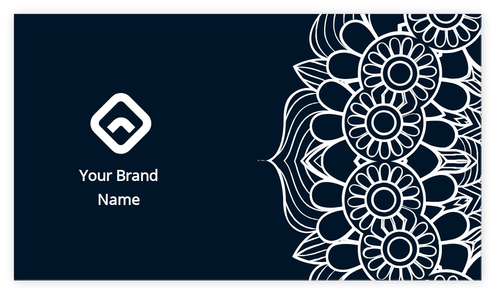 Rectangle Business Card Template Landscape 
