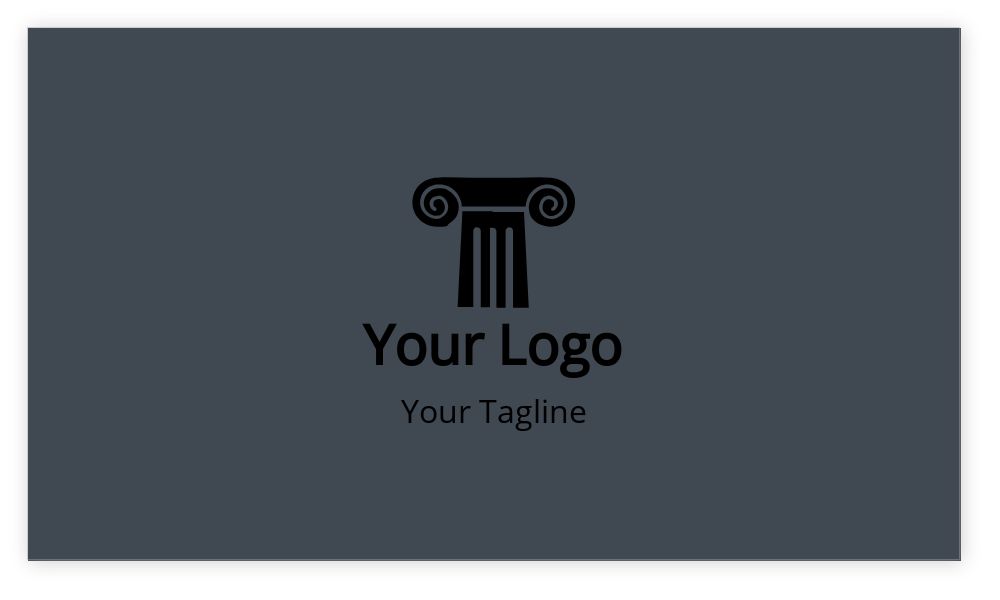 Rectangle Business Card Template Landscape 