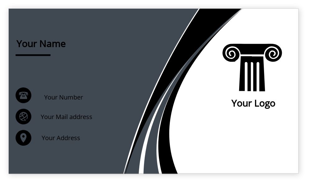Rectangle Business Card Template Landscape 