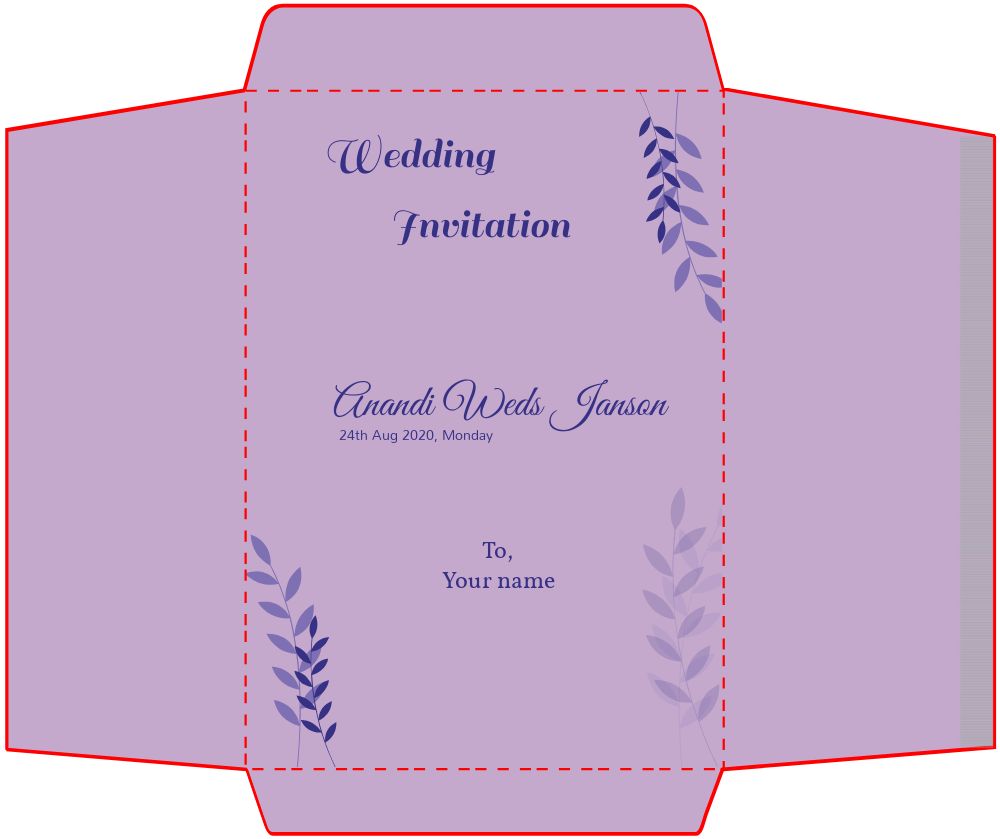A5 Folded Invitations Template