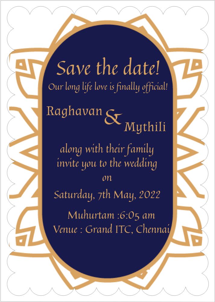 Scallop Shape Invitation