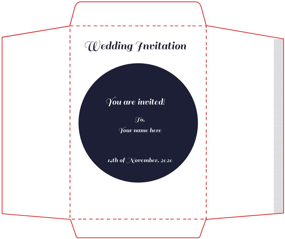 A5 Folded Invitations Template