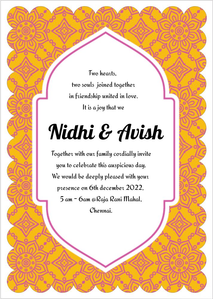 Scallop Shape Invitation