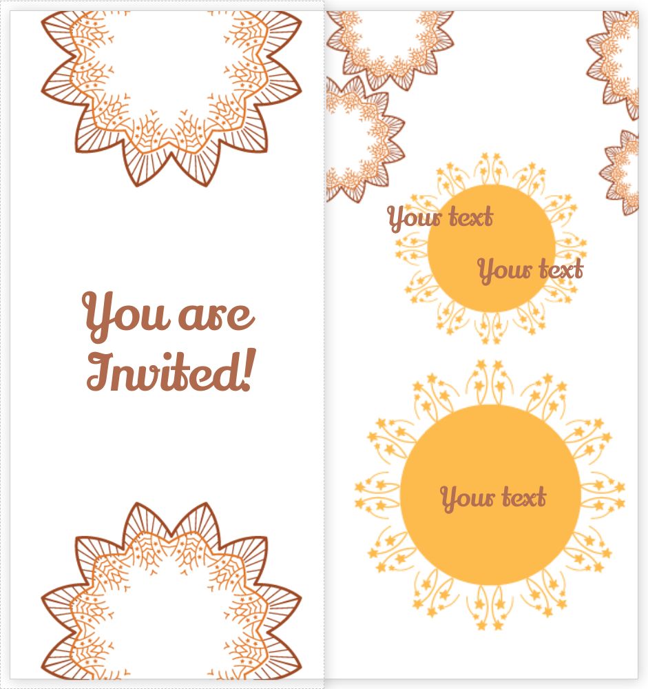 DL Folded Invitations Template