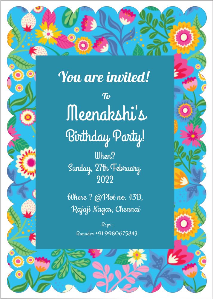 Scallop Shape Invitation