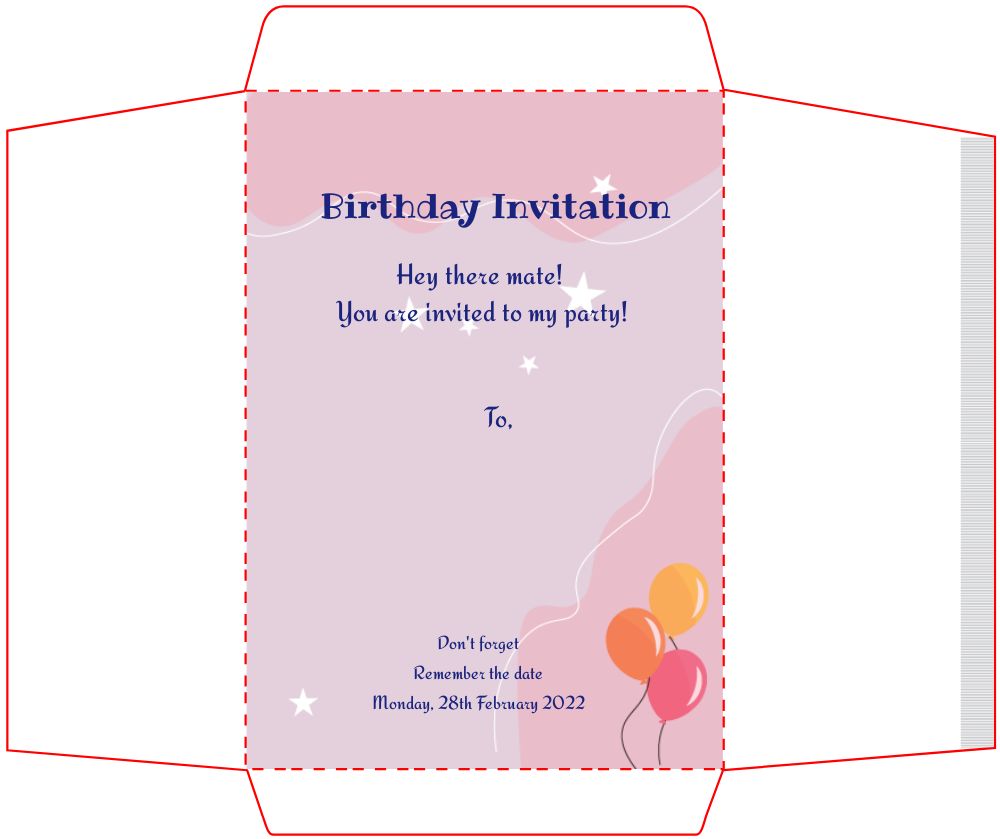 Scallop Shape Invitation