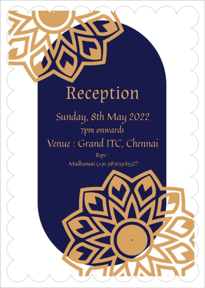 Scallop Shape Invitation