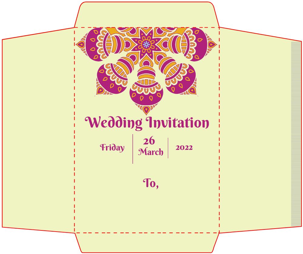 Scallop Shape Invitation