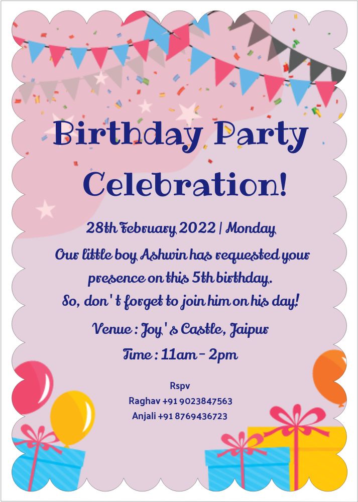 Scallop Shape Invitation