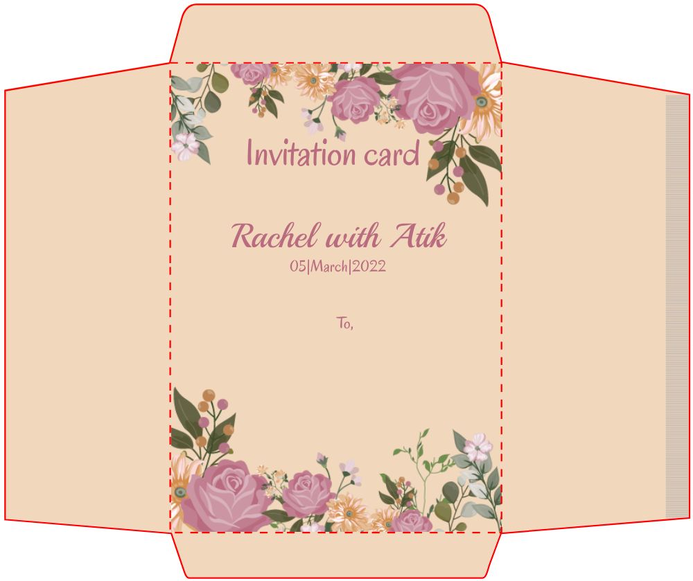A5 Folded Invitations Template