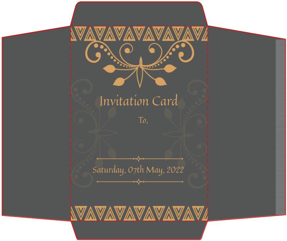 Scallop Shape Invitation