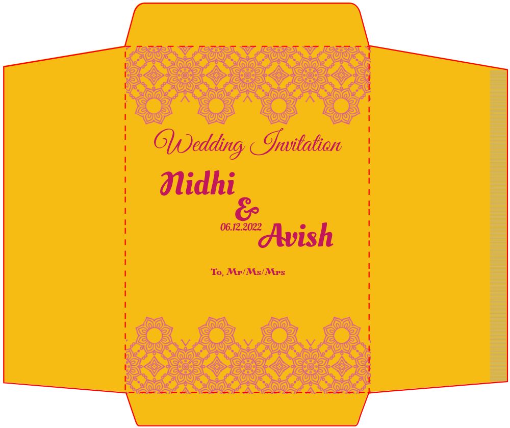 Scallop Shape Invitation