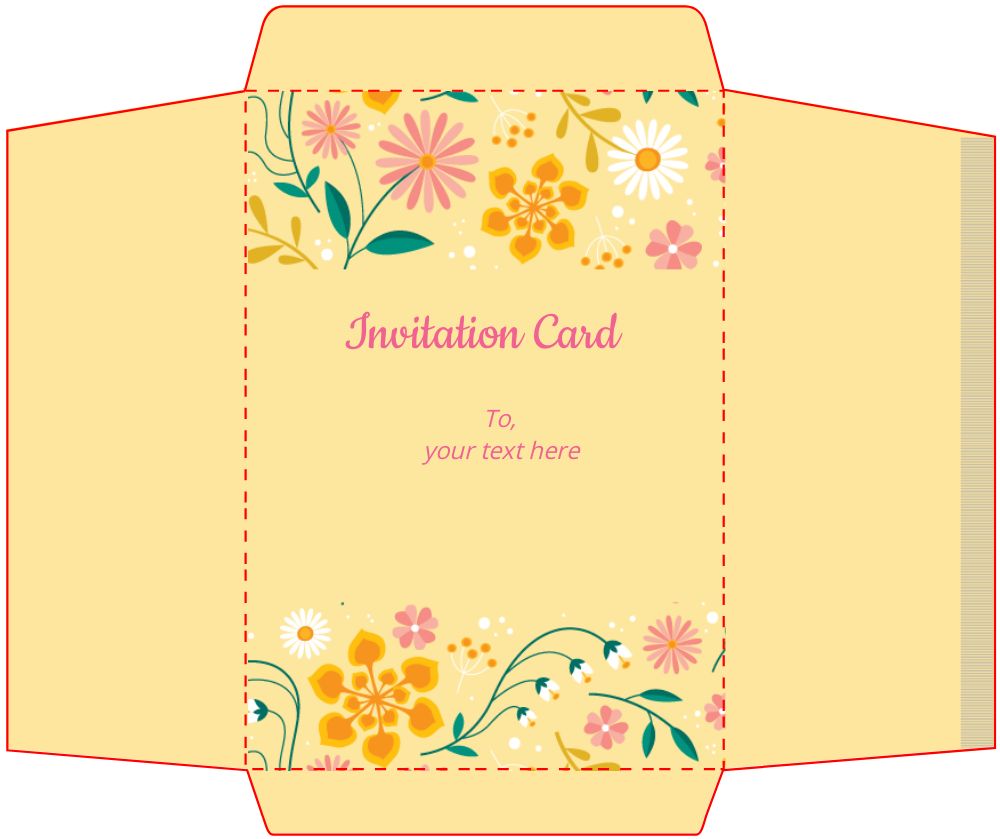 Scallop Shape Invitation