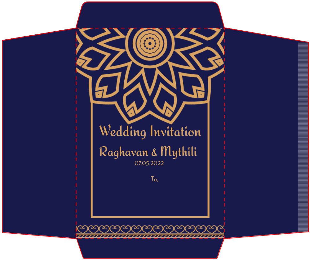 Scallop Shape Invitation