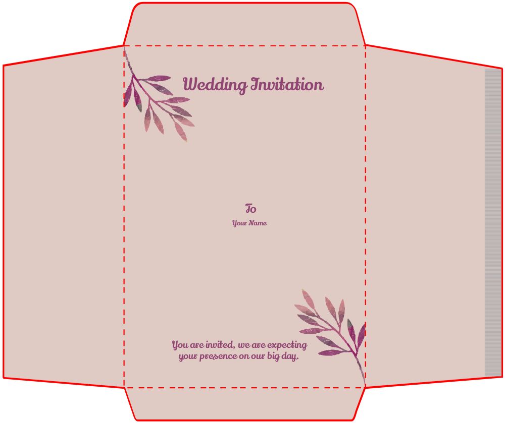 A5 Folded Invitations Template