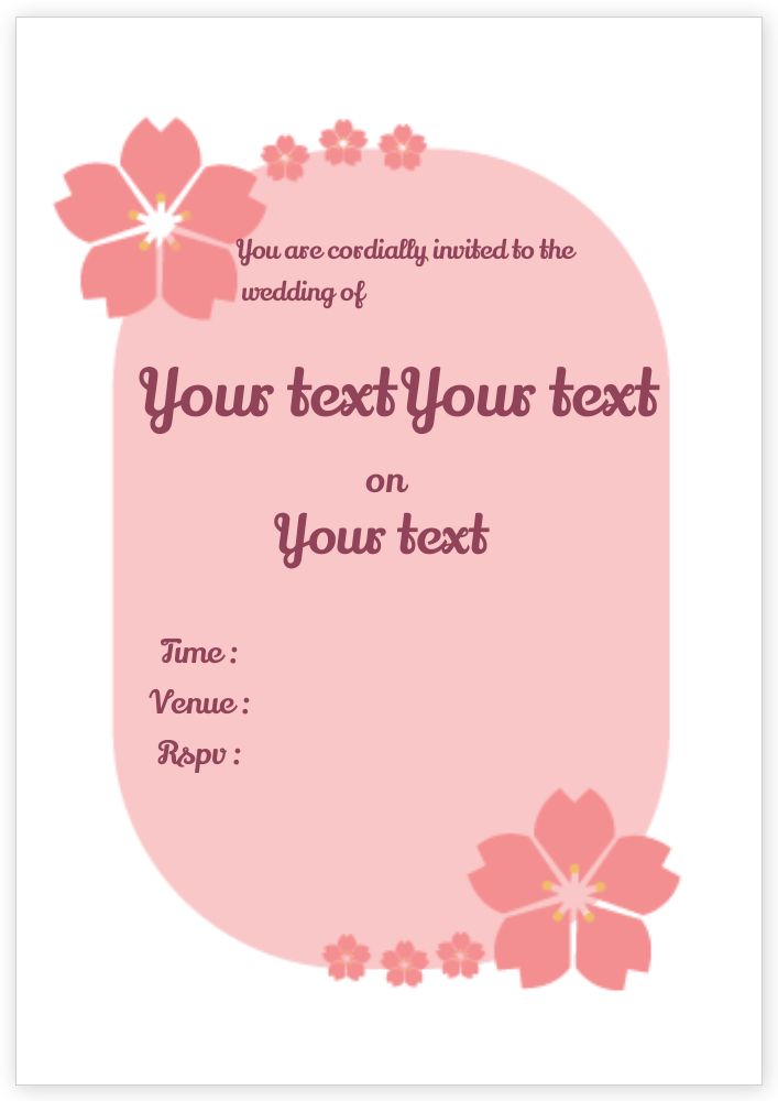 A5 Standard Invitation