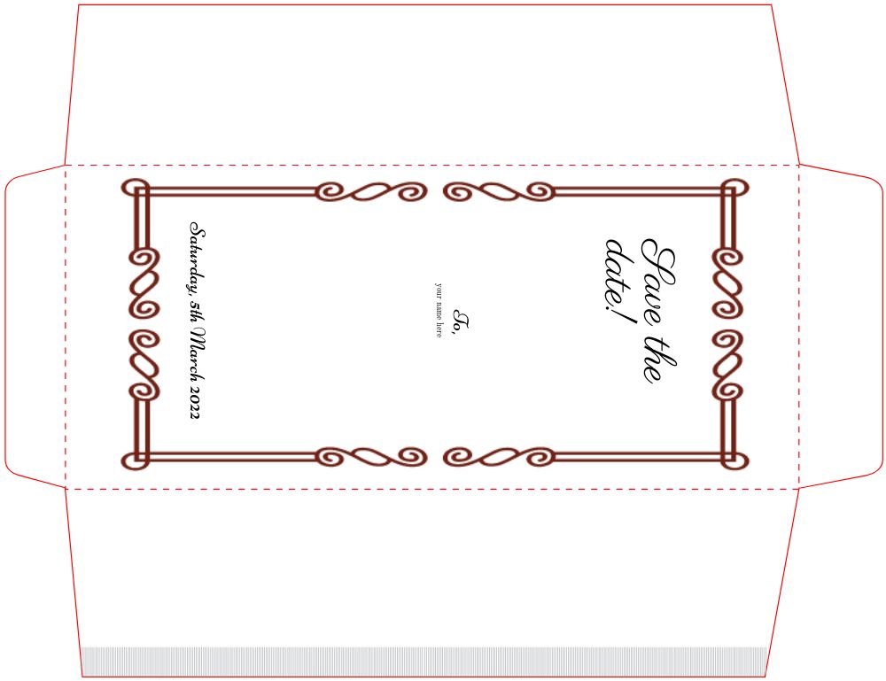 DL Folded Invitations Template