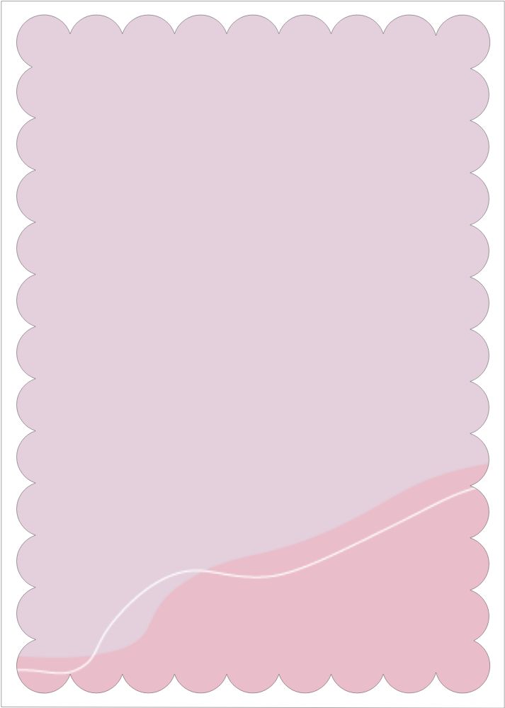 Scallop Shape Invitation