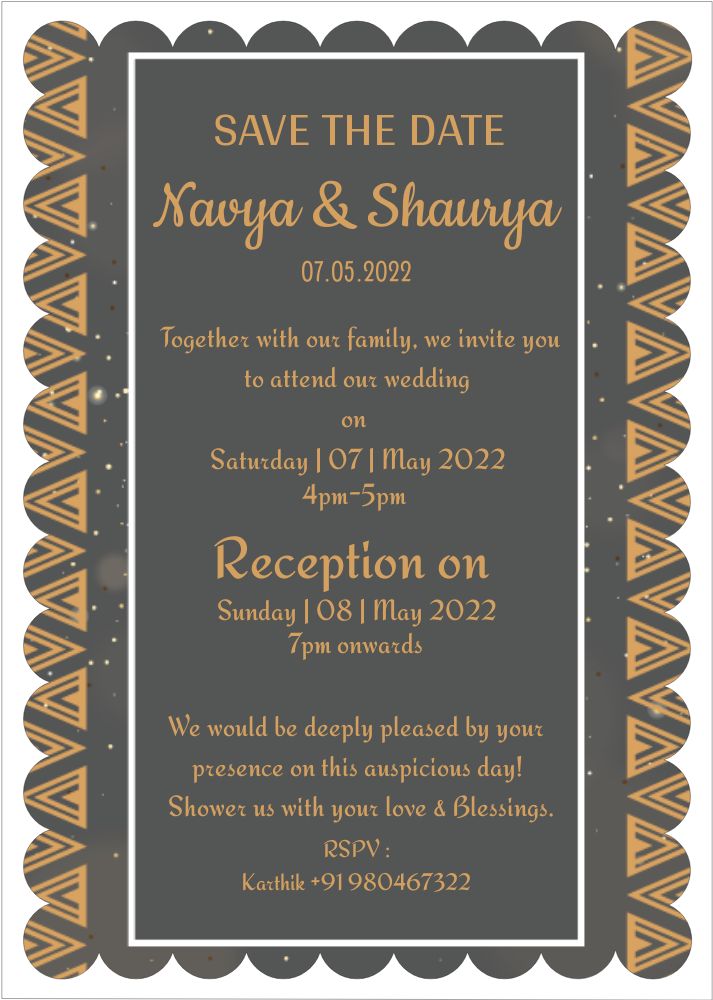 Scallop Shape Invitation