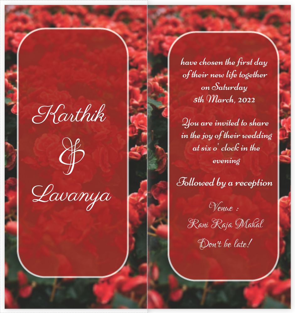 DL Folded Invitations Template