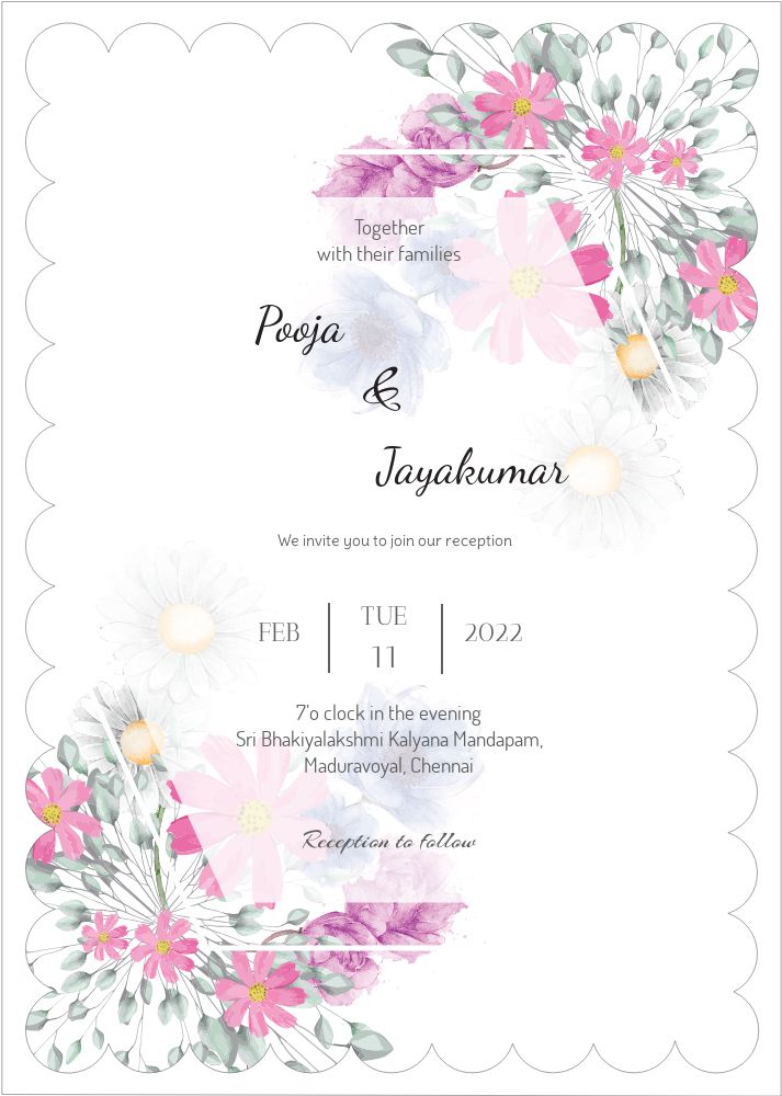 Scallop Shape Invitation