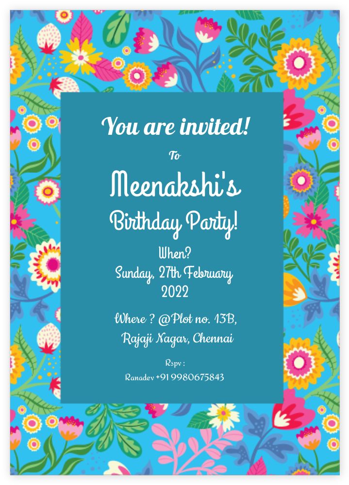 A6 Standard Invitation