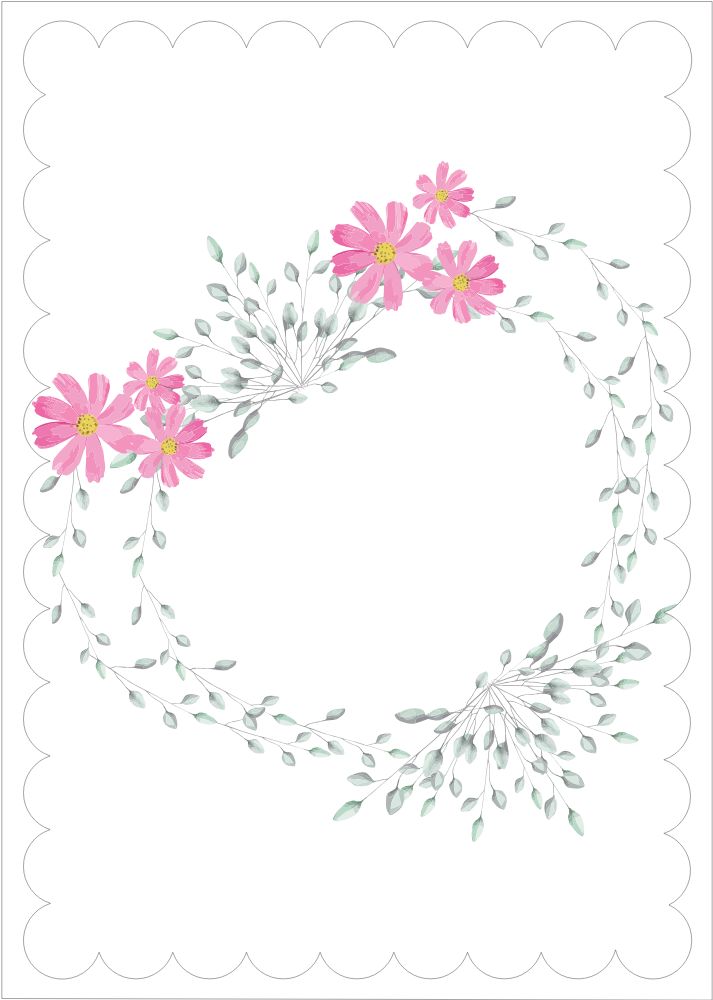 Scallop Shape Invitation