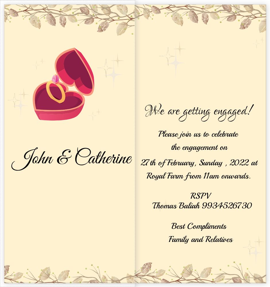 DL Folded Invitations Template