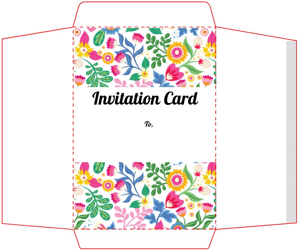 Scallop Shape Invitation