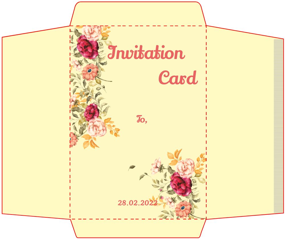 Scallop Shape Invitation