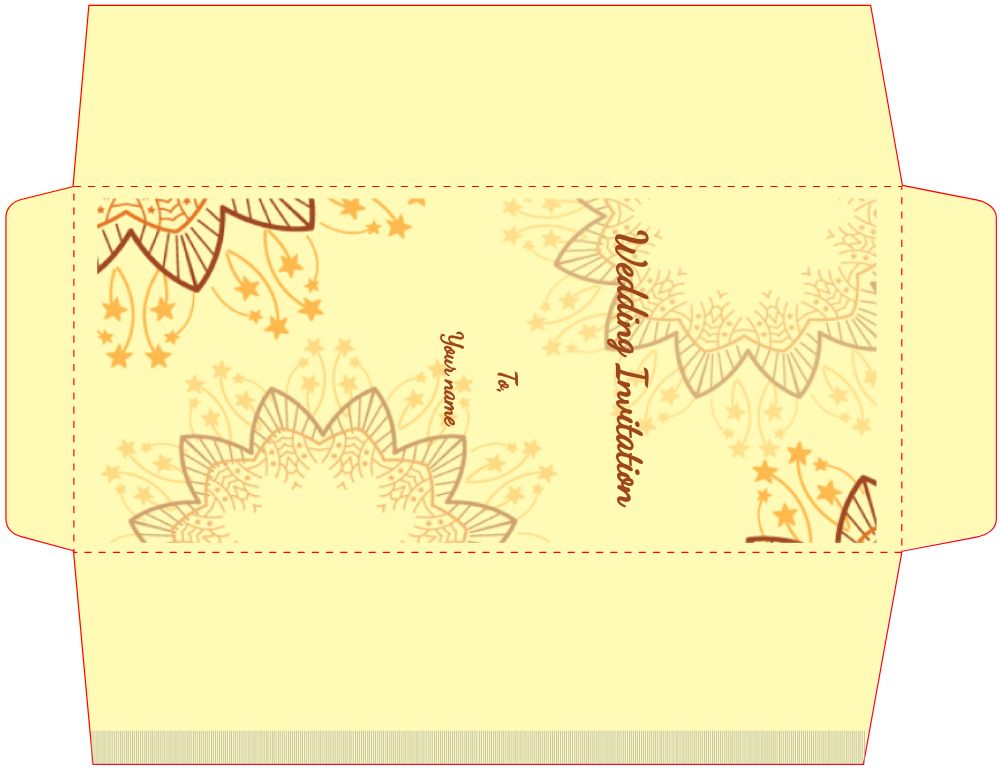 DL Folded Invitations Template