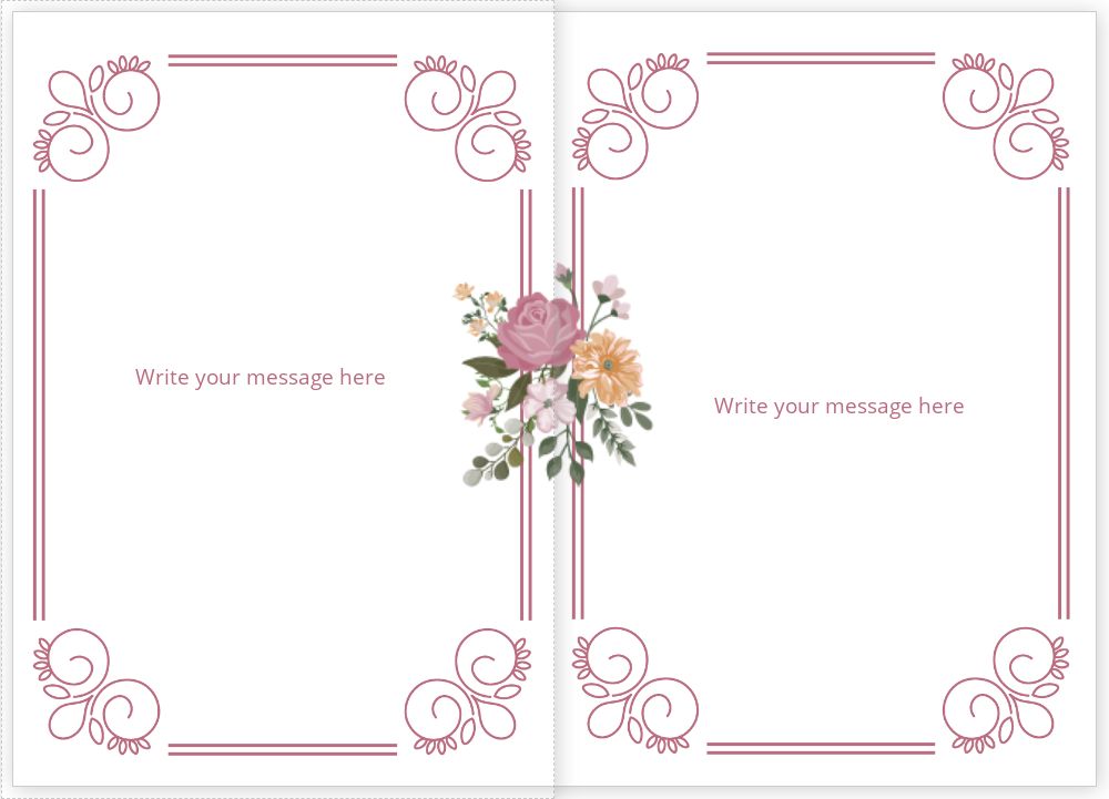 A5 Folded Invitations Template