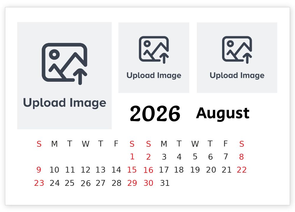 A5 Desktop Calendar Landscape Template