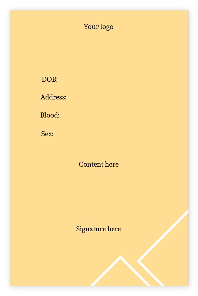 ID cards 85 x 55mm template