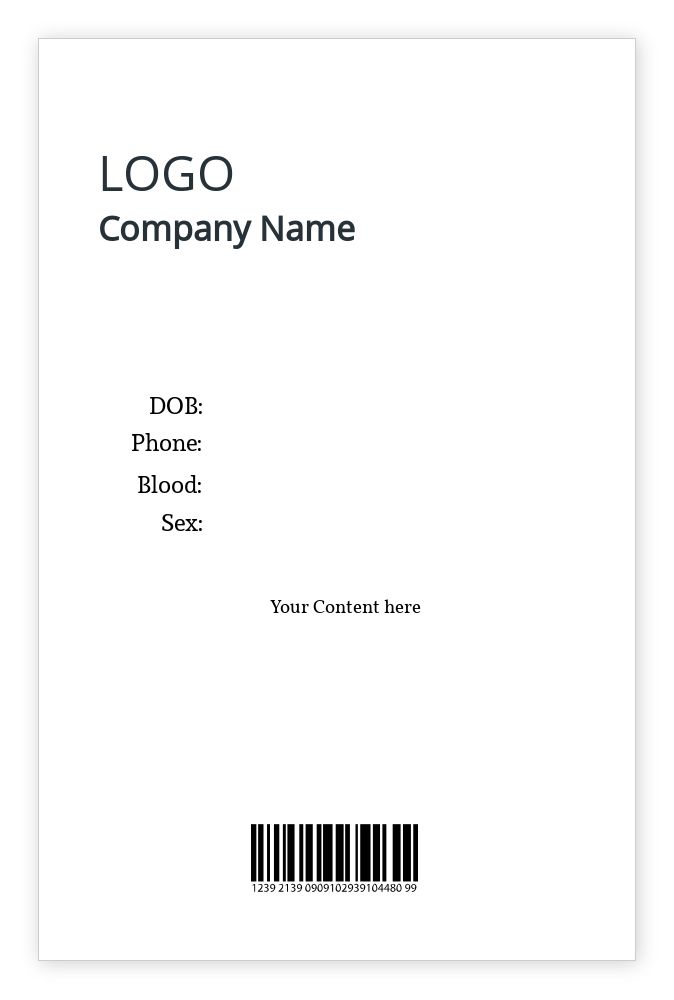 ID cards 85 x 55mm template
