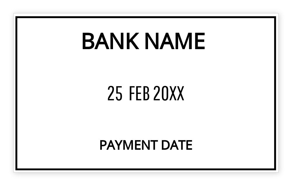 Dater 30 x 50mm Self Ink Template - Upload Your Design