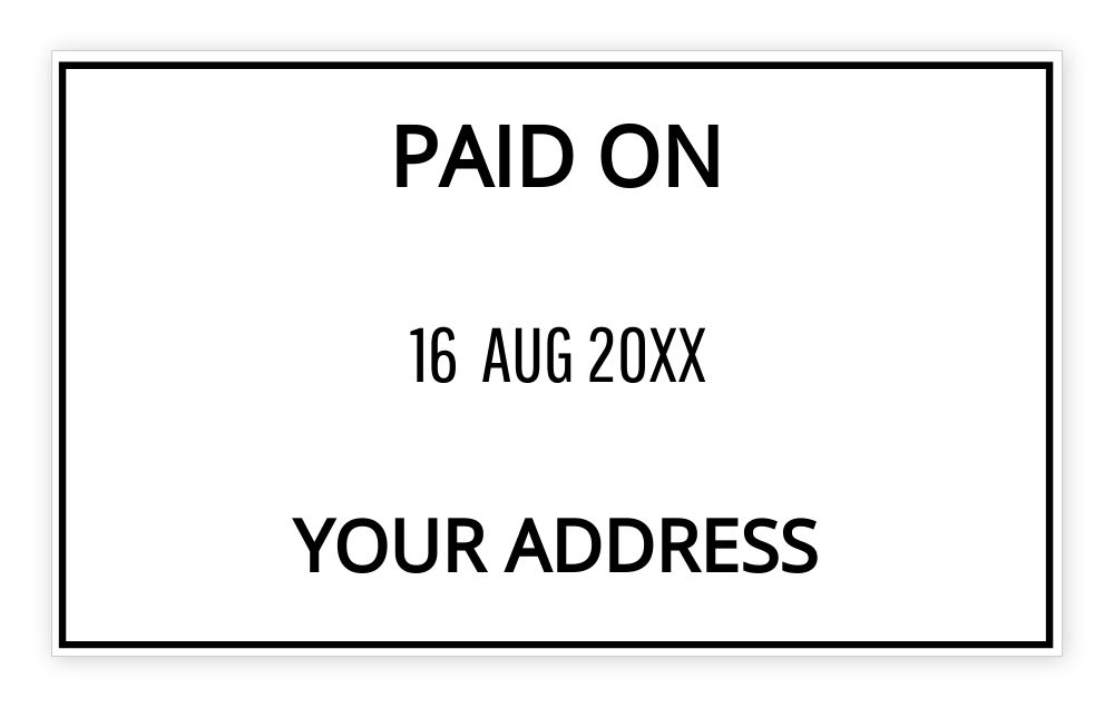 Dater 30 x 50mm Self Ink Template - Upload Your Design