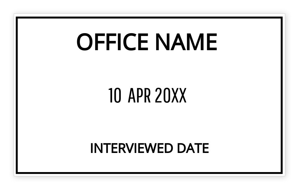 Dater 30 x 50mm Self Ink Template - Upload Your Design