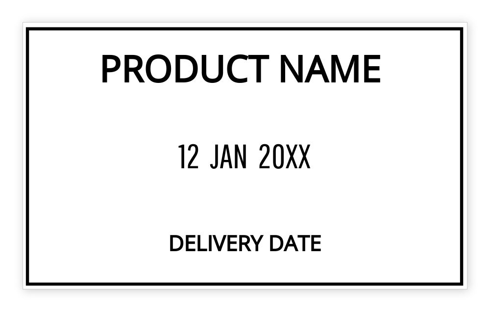 Dater 30 x 50mm Self Ink Template