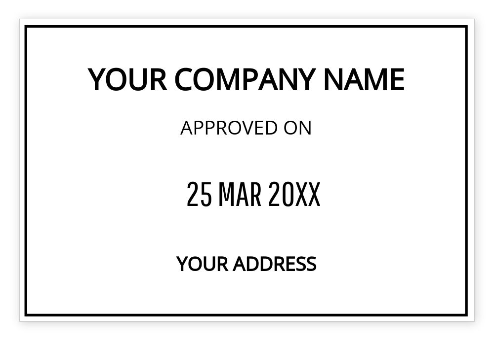 Dater 60 x 40mm Self Ink Template - Upload Your Design