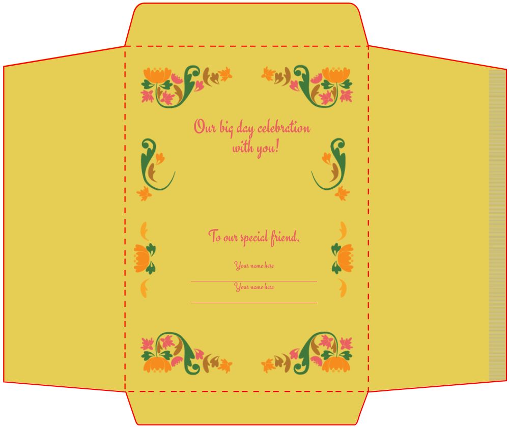Bracket Shape Invitation