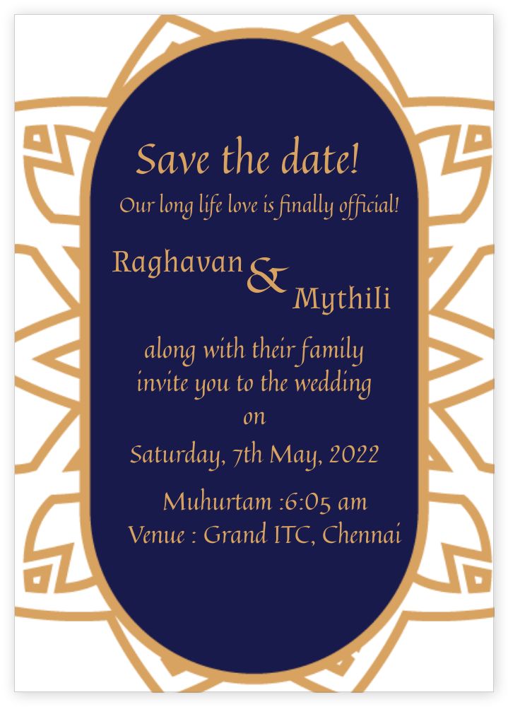 A6 Standard Invitation - Card Front A6 Standard Invitation - Card Front