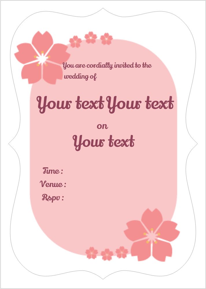 Bracket Shape Invitation - Card Front