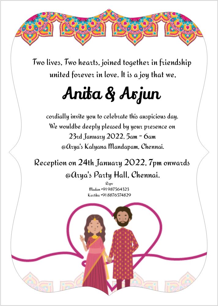 Bracket Shape Invitation