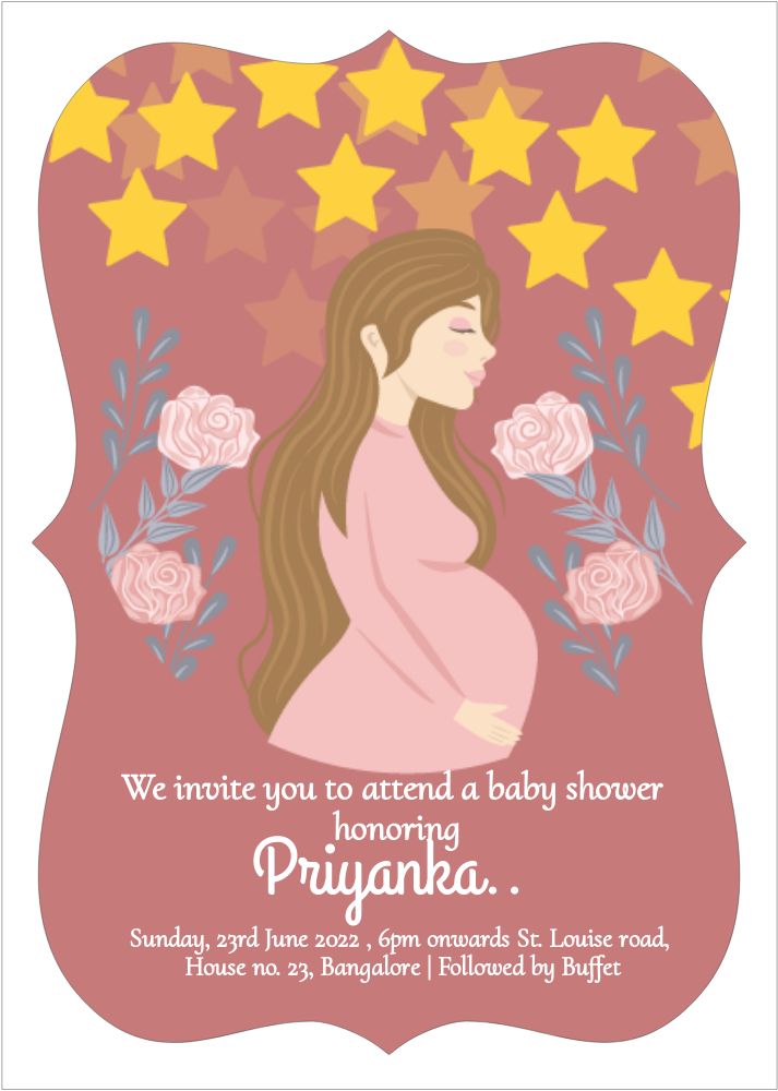 Bracket Shape Invitation - Card Front